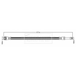 Brake Hose Pipe BORG & BECK BBH7494 OE Ref 906 428 12 35