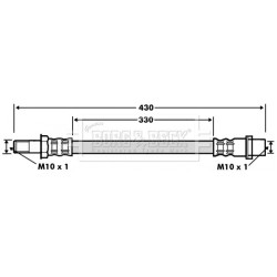 Brake Hose Pipe BORG & BECK BBH7496 OE Ref 9064280235