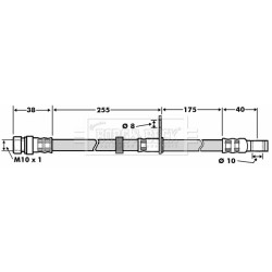 Brake Hose Pipe BORG & BECK BBH7498 OE Ref MR955461 BORG & BECK