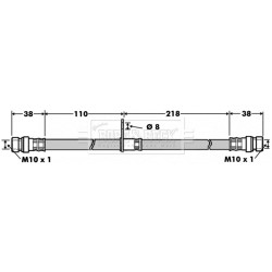 Brake Hose Pipe BORG & BECK BBH7499 OE Ref MR955467 BORG & BECK