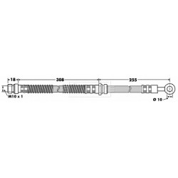 Brake Hose Pipe BORG & BECK BBH7501 OE Ref MR116147 BORG & BECK
