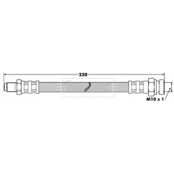 Brake Hose Pipe BORG & BECK BBH7502 OE Ref MR493450