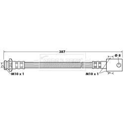 Brake Hose Pipe BORG & BECK BBH7510 OE Ref 46210VB311 BORG & BECK