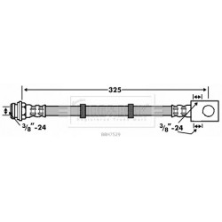 Brake Hose Pipe BORG & BECK BBH7529 OE Ref 8952000162