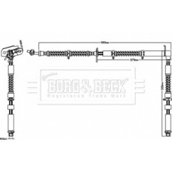 Brake Hose Pipe BORG & BECK BBH7532 OE Ref LR019329