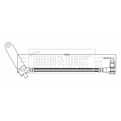 Brake Hose Pipe BORG & BECK BBH7536 OE Ref 3C11 2078 AD