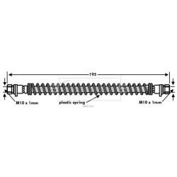 Brake Hose Pipe BORG & BECK BBH7542 OE Ref SHB101350