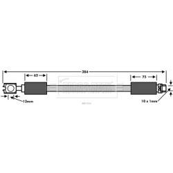 Brake Hose Pipe BORG & BECK BBH7544 OE Ref 4Z7 611 775 A BORG & BECK