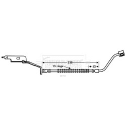 Brake Hose Pipe BORG & BECK BBH7550 OE Ref 4683791-AE