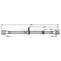Brake Hose Pipe BORG & BECK BBH7554 OE Ref 5105603-AC BORG & BECK