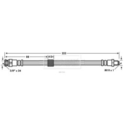 Brake Hose Pipe BORG & BECK BBH7556 OE Ref 5105654-AA