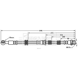 Brake Hose Pipe BORG & BECK BBH7557 OE Ref 4806.H8
