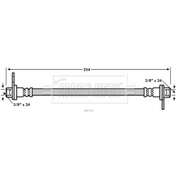 Brake Hose Pipe BORG & BECK BBH7565 OE Ref 5105427-AC BORG & BECK