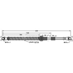 Brake Hose Pipe BORG & BECK BBH7574 OE Ref 955 355 139 13