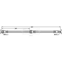 Brake Hose Pipe BORG & BECK BBH7578 OE Ref 34 30 6 788 437