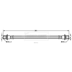 Brake Hose Pipe BORG & BECK BBH7581 OE Ref 90049-22207