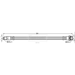 Brake Hose Pipe BORG & BECK BBH7593 OE Ref 1438806 BORG & BECK