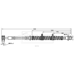 Brake Hose Pipe BORG & BECK BBH7596 OE Ref SHB000581
