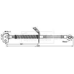 Brake Hose Pipe BORG & BECK BBH7612 OE Ref 58732-1H-000