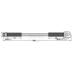 Brake Hose Pipe BORG & BECK BBH7621 OE Ref 89800-67850 BORG & BECK