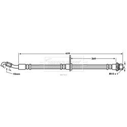 Brake Hose Pipe BORG & BECK BBH7623 OE Ref 9094702E17
