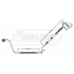 Brake Hose Pipe BORG & BECK BBH7625 OE Ref 52128093-AB BORG & BECK