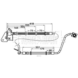 Brake Hose Pipe BORG & BECK BBH7626 OE Ref 52128092-AB BORG & BECK