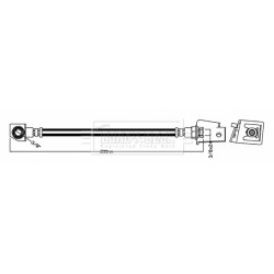 Brake Hose Pipe BORG & BECK BBH7627 OE Ref 52128095