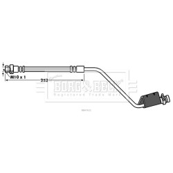 Brake Hose Pipe BORG & BECK BBH7631 OE Ref 58737-1P000