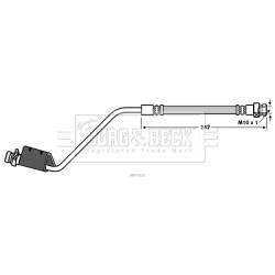 Brake Hose Pipe BORG & BECK BBH7632 OE Ref 58738-1P000 BORG & BECK
