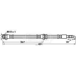 Brake Hose Pipe BORG & BECK BBH7640 OE Ref UM5343980 BORG & BECK