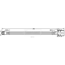 Brake Hose Pipe BORG & BECK BBH7641 OE Ref UH7443810