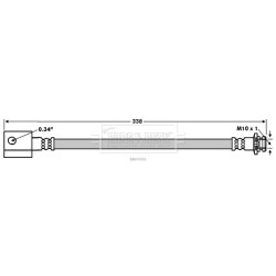 Brake Hose Pipe BORG & BECK BBH7650 OE Ref 46211-CD01A