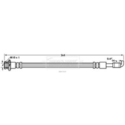 Brake Hose Pipe BORG & BECK BBH7659 OE Ref 46210-JD620