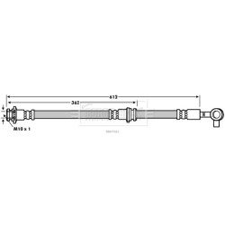 Brake Hose Pipe BORG & BECK BBH7662 OE Ref 46210-JG01B