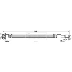 Brake Hose Pipe BORG & BECK BBH7665 OE Ref 46210-JG012