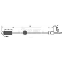 Brake Hose Pipe BORG & BECK BBH7668 OE Ref 82 00 058 949 BORG & BECK