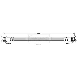 Brake Hose Pipe BORG & BECK BBH7673 OE Ref 462104088R BORG & BECK