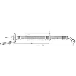 Brake Hose Pipe BORG & BECK BBH7679 OE Ref 01468SNAA52 BORG & BECK