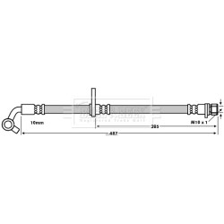Brake Hose Pipe BORG & BECK BBH7681 OE Ref 01466-S9A-E01
