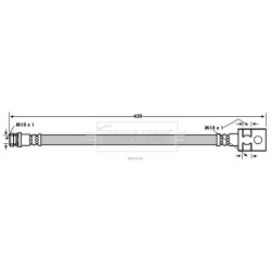 Brake Hose Pipe BORG & BECK BBH7690 OE Ref UH7143810 BORG & BECK