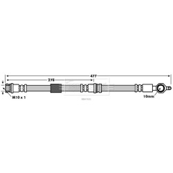 Brake Hose Pipe BORG & BECK BBH7691 OE Ref EG23-43-980C BORG & BECK