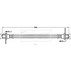 Brake Hose Pipe BORG & BECK BBH7694 OE Ref MN116236