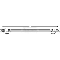 Brake Hose Pipe BORG & BECK BBH7695 OE Ref MR 449929 BORG & BECK