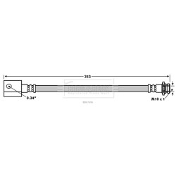Brake Hose Pipe BORG & BECK BBH7696 OE Ref 46211-1EA0A BORG & BECK