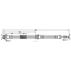 Brake Hose Pipe BORG & BECK BBH7698 OE Ref 46211-MB40B BORG & BECK