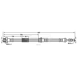 Brake Hose Pipe BORG & BECK BBH7699 OE Ref 46210-MB40A BORG & BECK