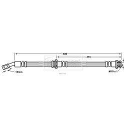 Brake Hose Pipe BORG & BECK BBH7700 OE Ref 46210-EM01B BORG & BECK