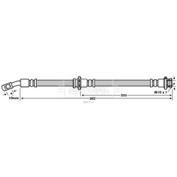 Brake Hose Pipe BORG & BECK BBH7712 OE Ref 46211-JX00A BORG & BECK