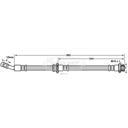Brake Hose Pipe BORG & BECK BBH7713 OE Ref 46210-JX00A BORG & BECK